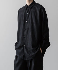 KANEMASA PHIL.】36G IDEAL WOOL STRIPE SHIRT - BLACK SP | 公式通販