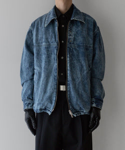 stein / シュタイン】CHEMICAL BLEACHED DENIM SHORT ZIP JACKET
