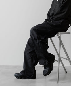ssstein / シュタイン】NYLON TWILL CARGO EASY TROUSERS - BLACK