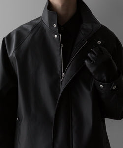 stein / シュタイン】STAND COLLAR ZIP BLOUSON - BLACK(COATING