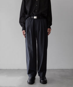 stein / シュタイン】WINDPROOF NYLON WIDE EASY TROUSERS - BLACK