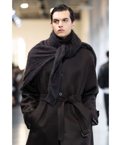 ssstein / シュタイン】OVERSIZED INVESTIGATED COAT - GREY BROWN