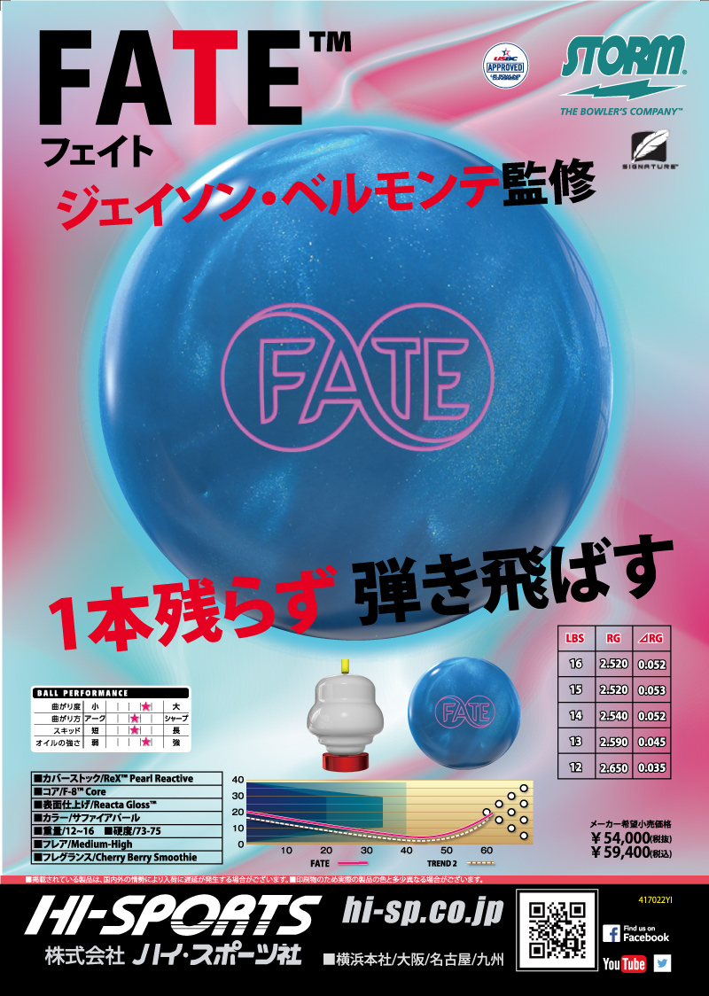 フェイトボウリングボール 15ポンド Amazon | Storm Fate 15ポンド