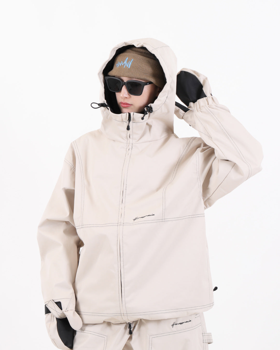 STITCH JACKET ECRU BEIGE – HIMASS MANIA