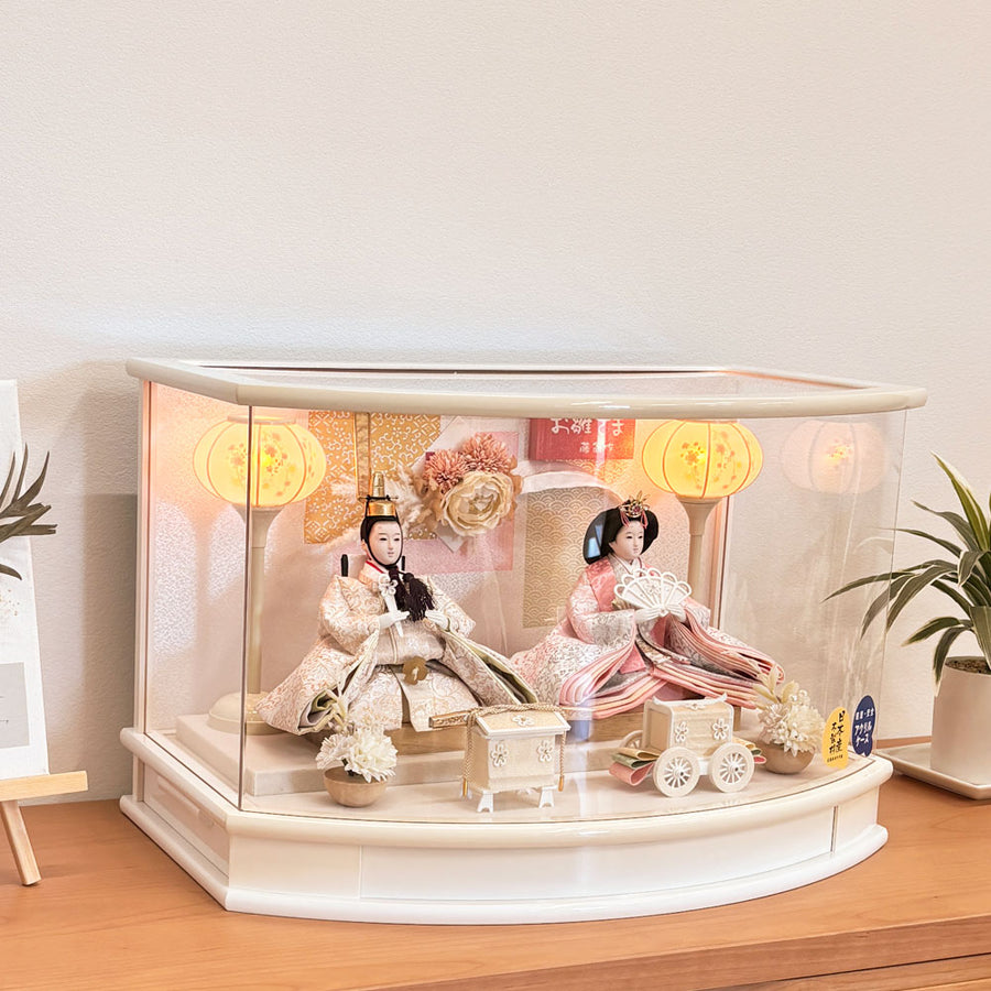 アクリルケース飾り｜ひだまり雛｜固定式雛人形 ｜お求めやすい雛飾り