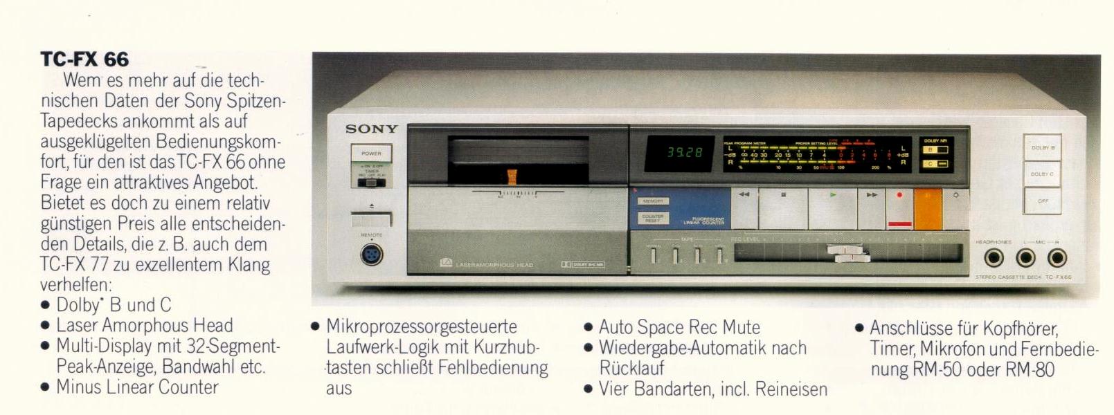 Sony TC-FX 66 | hifi-wiki.com