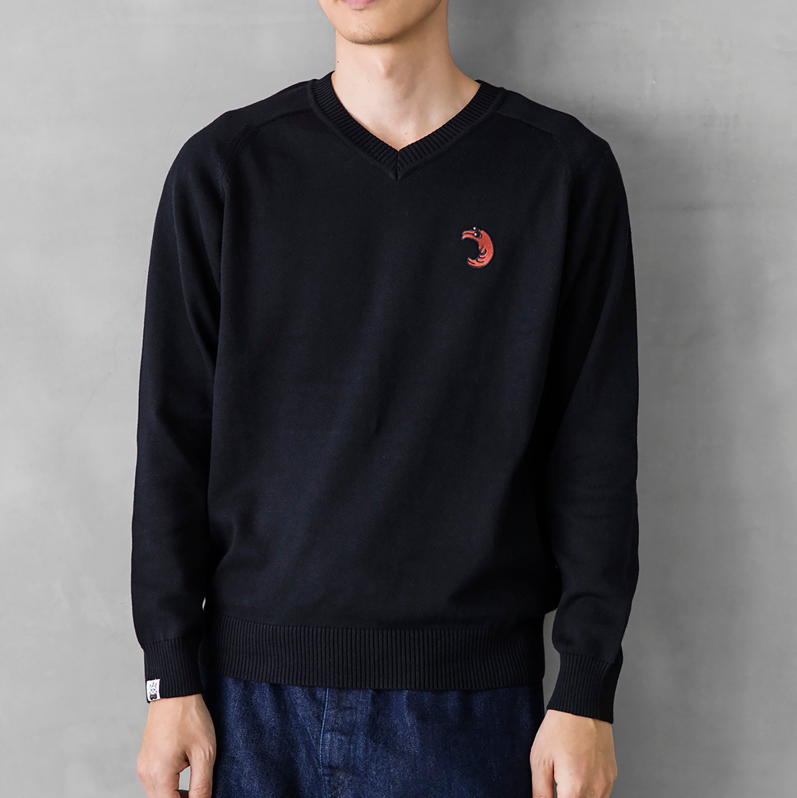 あわせがい対象商品（ワッペン別売）】Vネックセーター ワッペン：左胸
