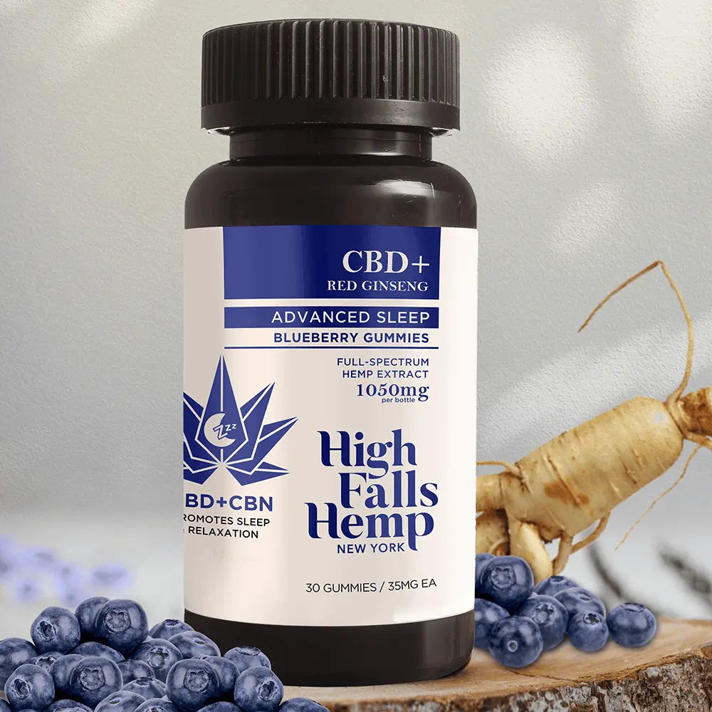 CBD+CBN Sleep Gummies 25mg – Blueberry – High Falls Hemp NY
