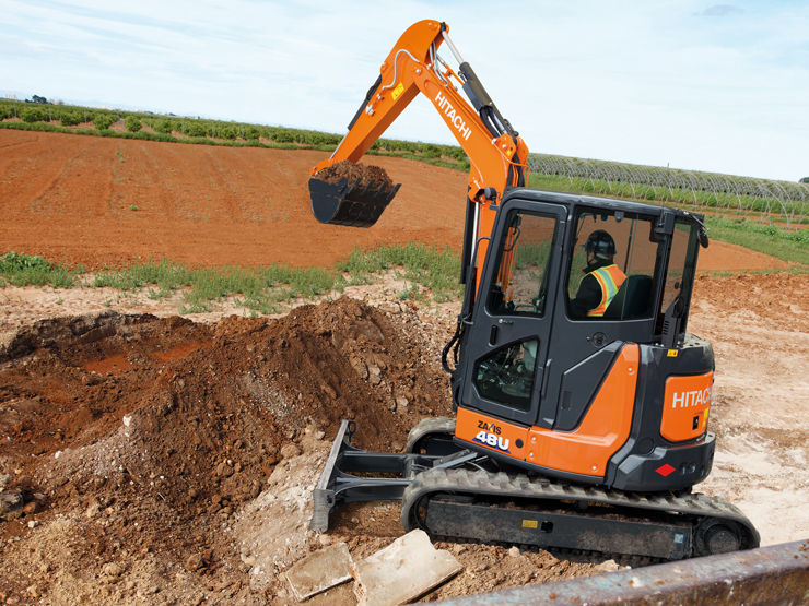 ユダ Hitachi ZX 48 U 3 excavator specs & dimensions (2010 - 2013