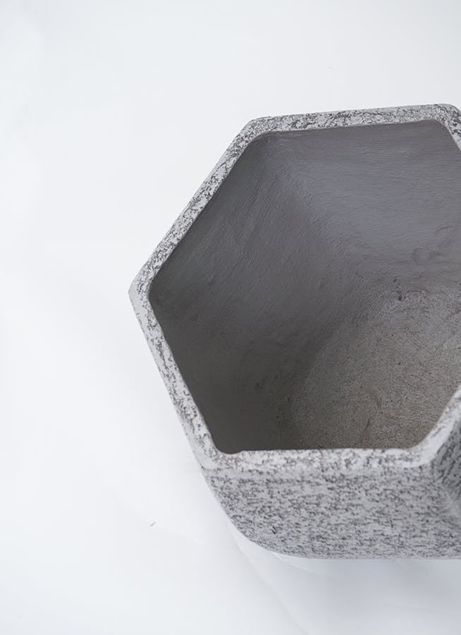 鉢カバー Eco Stone（エコストーン） ヘキサタイプ 8号鉢用 Gray