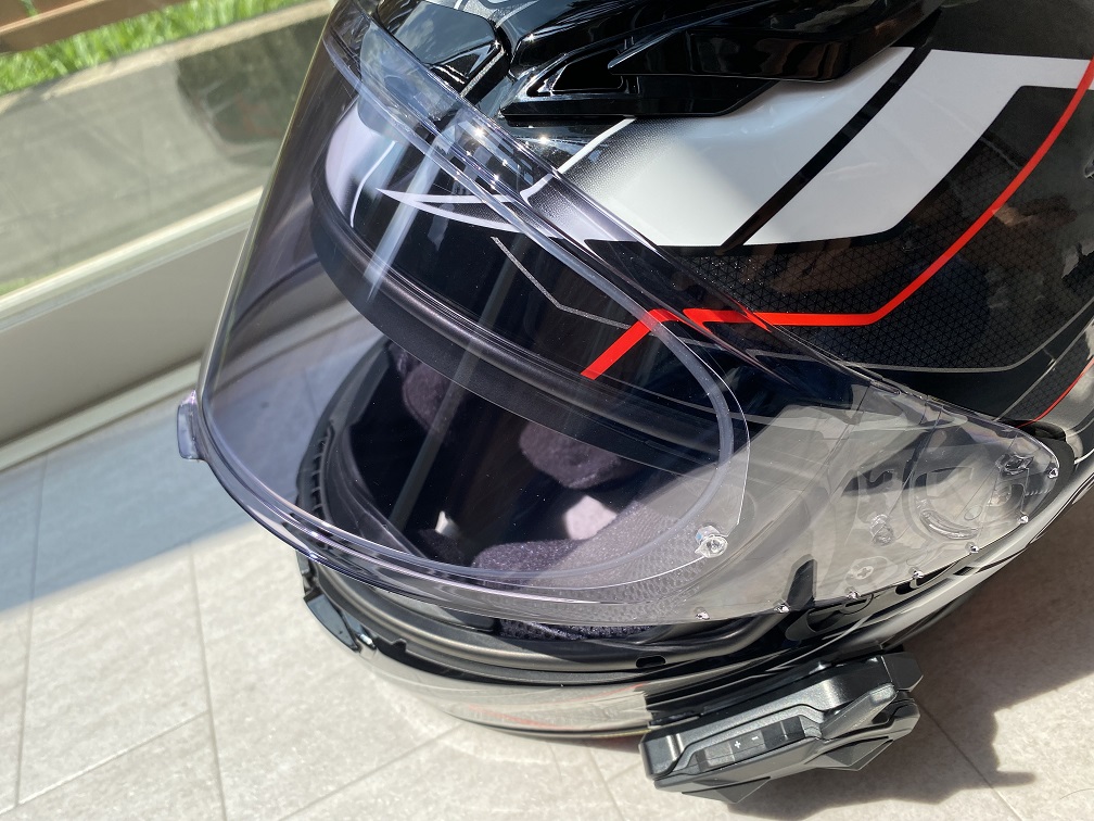 SHOEI Z-8に中華のフォトクロミックシールドを取り付け（完全に失敗