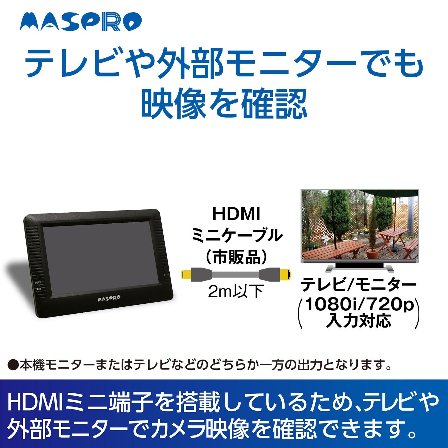 マスプロ モニター＆ワイヤレスHDカメラセット EP2WCFM （ラッピング