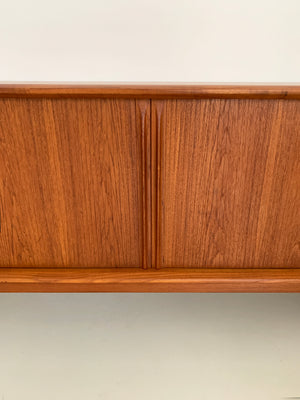 1960s Bernhard Pedersen and Son Teak Tambour Door Credenza Model
