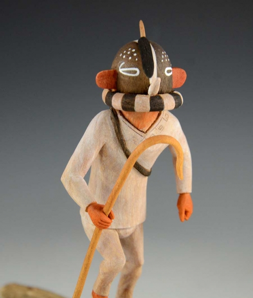 One Kokopelli Kachina is by Hopi artist Michael Talahytewa.
