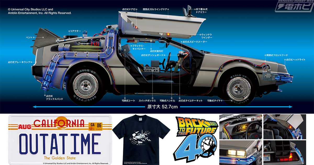 バック・トゥ・ザ・フューチャー』のタイムマシンが1/8スケールで完成