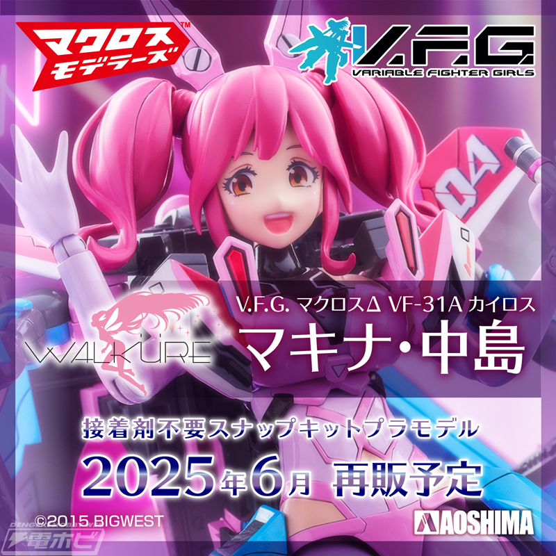アオシマがおくる三段変形プラモデル「V.F.G.」シリーズの「マクロスΔ