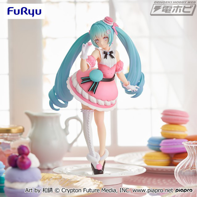 初音ミク』マカロンをイメージしたプライズフィギュアがフリューから