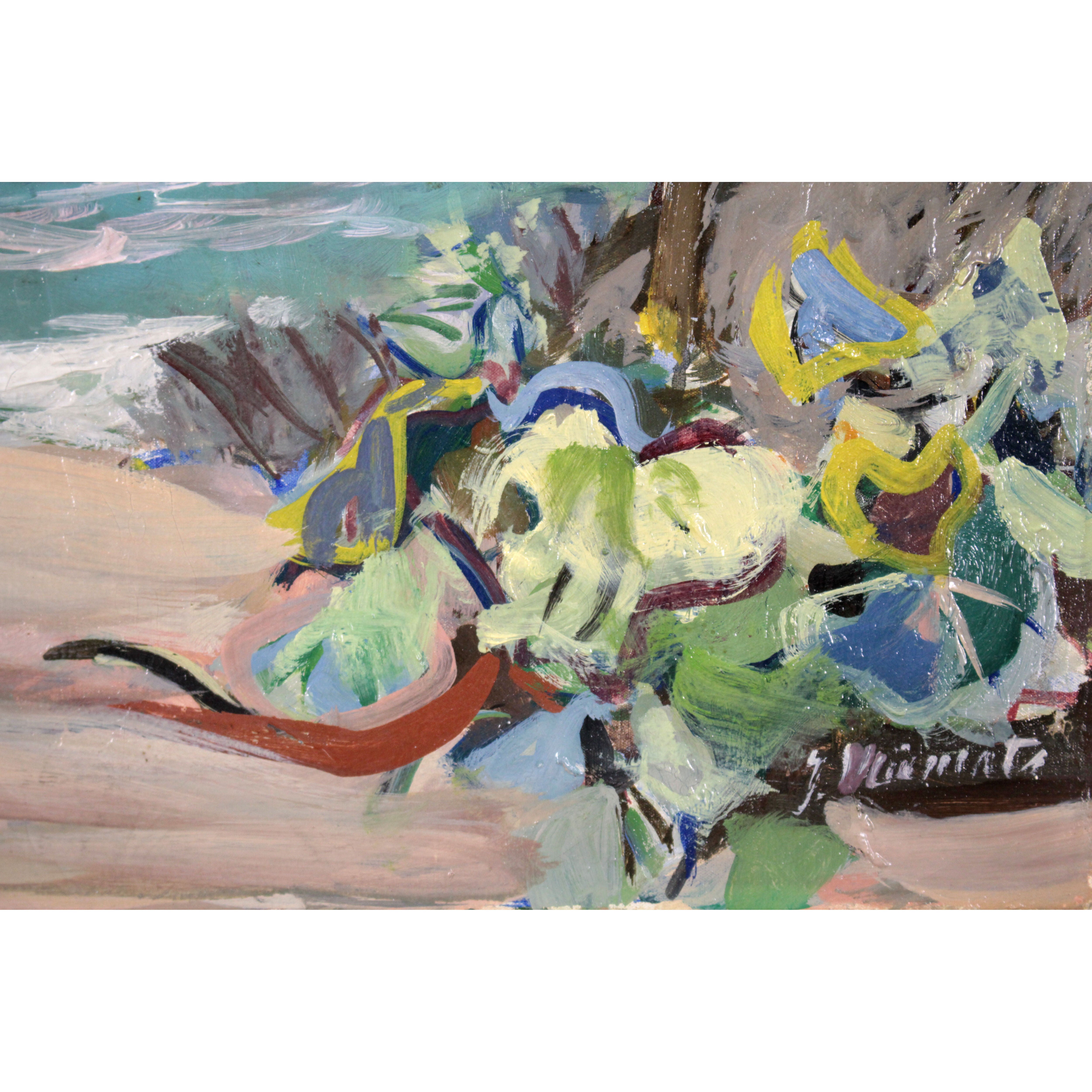 田辺三重松 『風景』 油彩画 - 北海道画廊