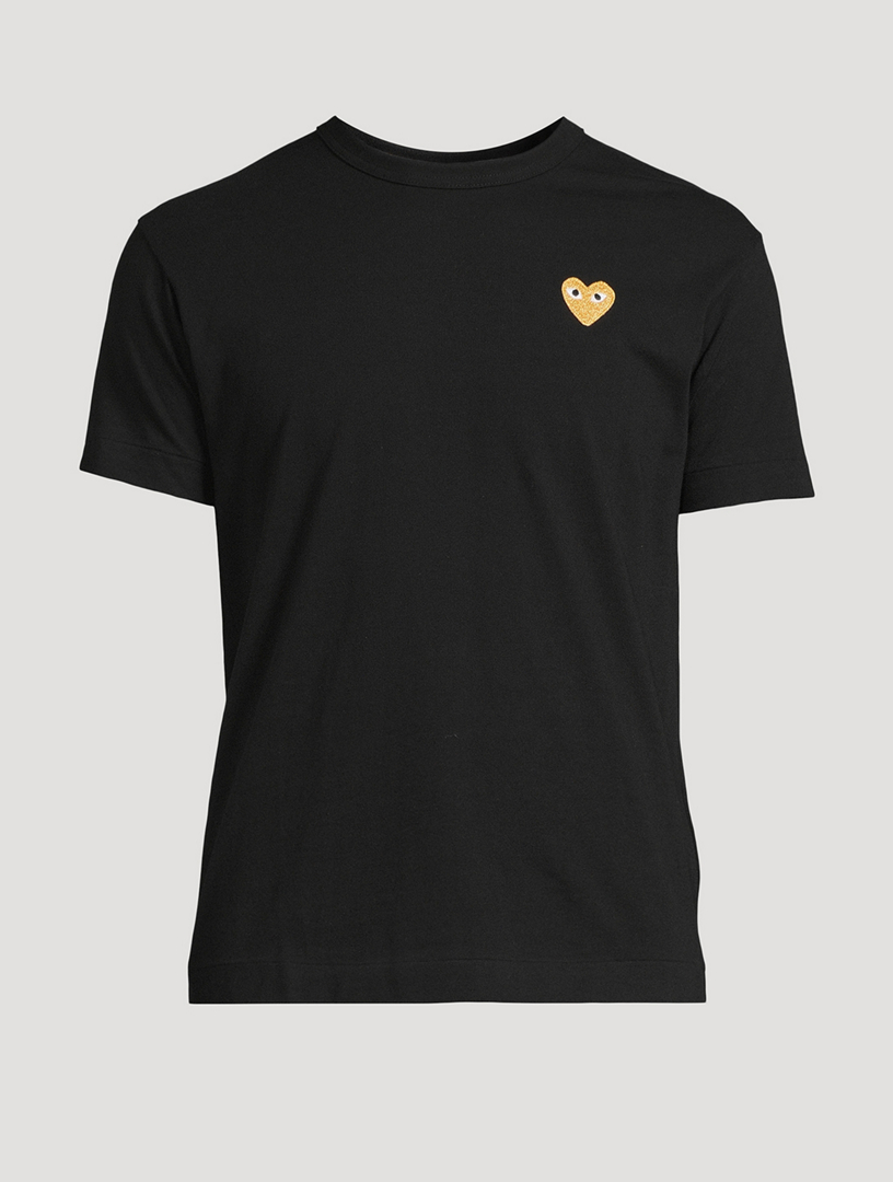 COMME DES GARÇONS PLAY Cotton T-Shirt With Gold Heart | Holt Renfrew