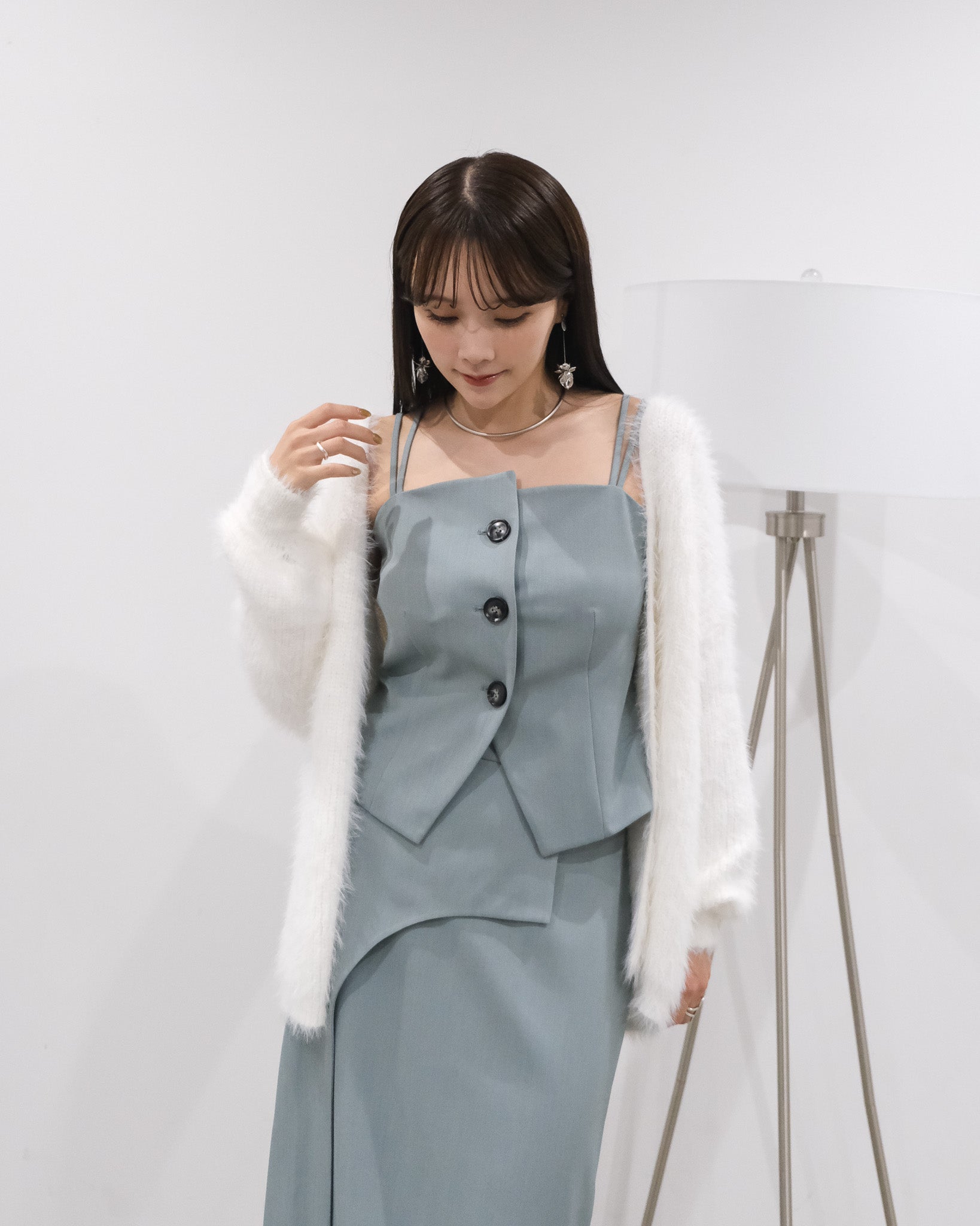 SETボタンビスチェ＋タイトスカート | hollis