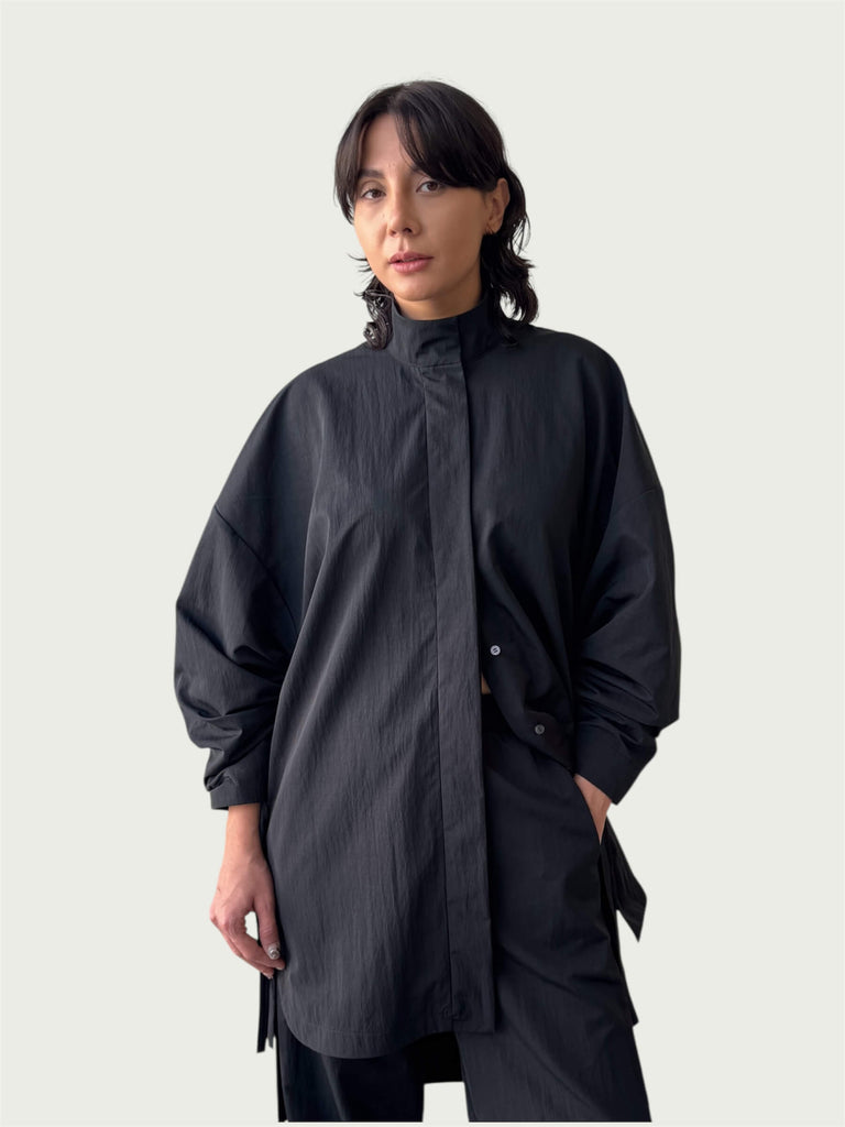 Integral Co-Ed Button-Up Long Shirt– Hoi Bo