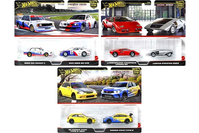 ホットウィール 2カーパック 4セット GT-R ベンツ ムーンアイズ 510 HW