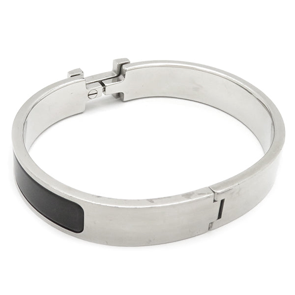 エルメス HERMES クリックHH T4 ブラックXシルバー メタル エナメル