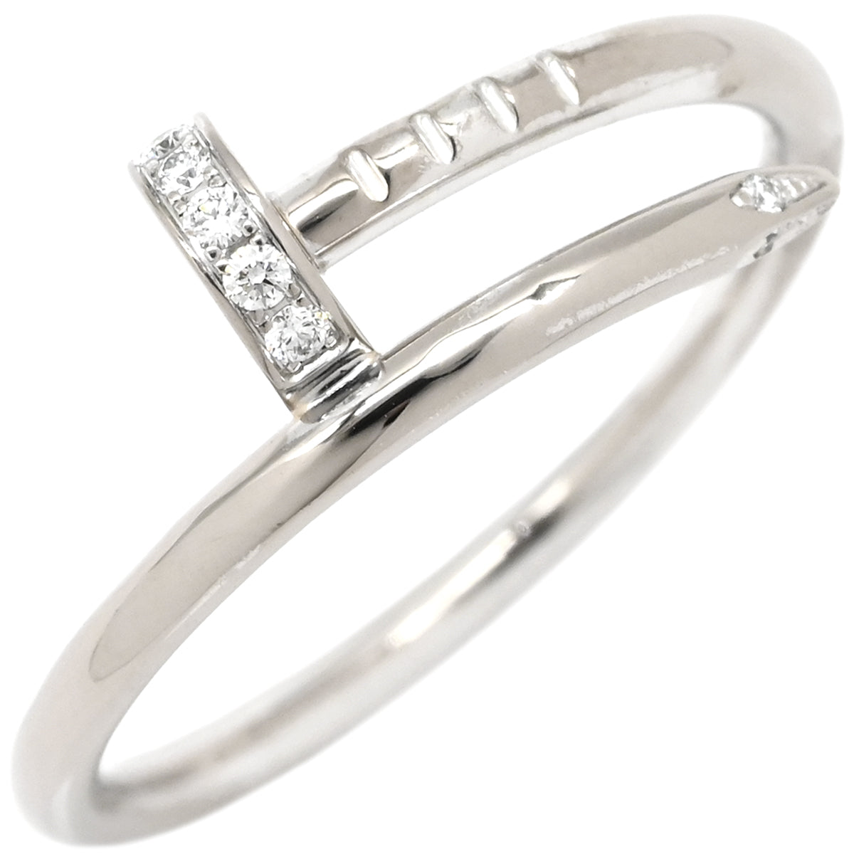 カルティエ Cartier ジュストアンクル リング ホワイトゴールド #55