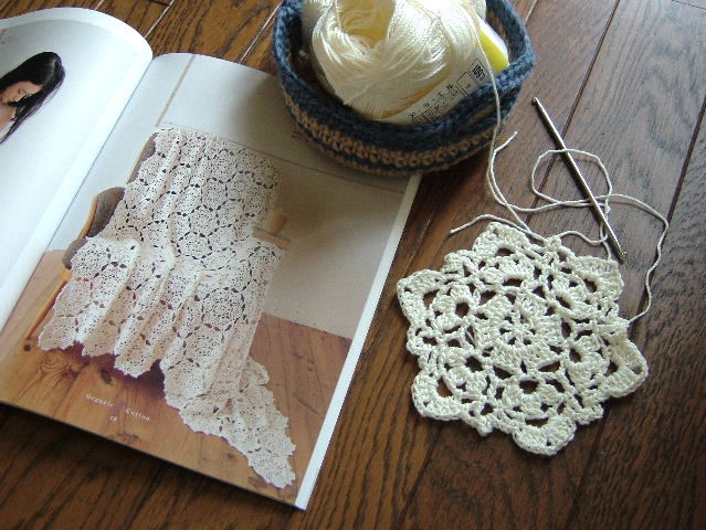 夏用ソファカバー編み始め | ほっぺるふぃんぶろぐ