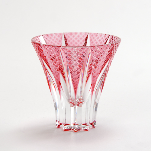 江戸切子 堀口硝子 最高級 金彩ダイヤ文四ツ碗（大） 商品紹介 | 株式