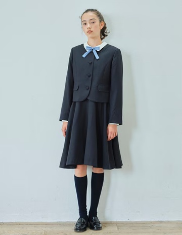 近年物ポンポネットセレモニースーツ5点セット銀ボタンエンブレム卒服M