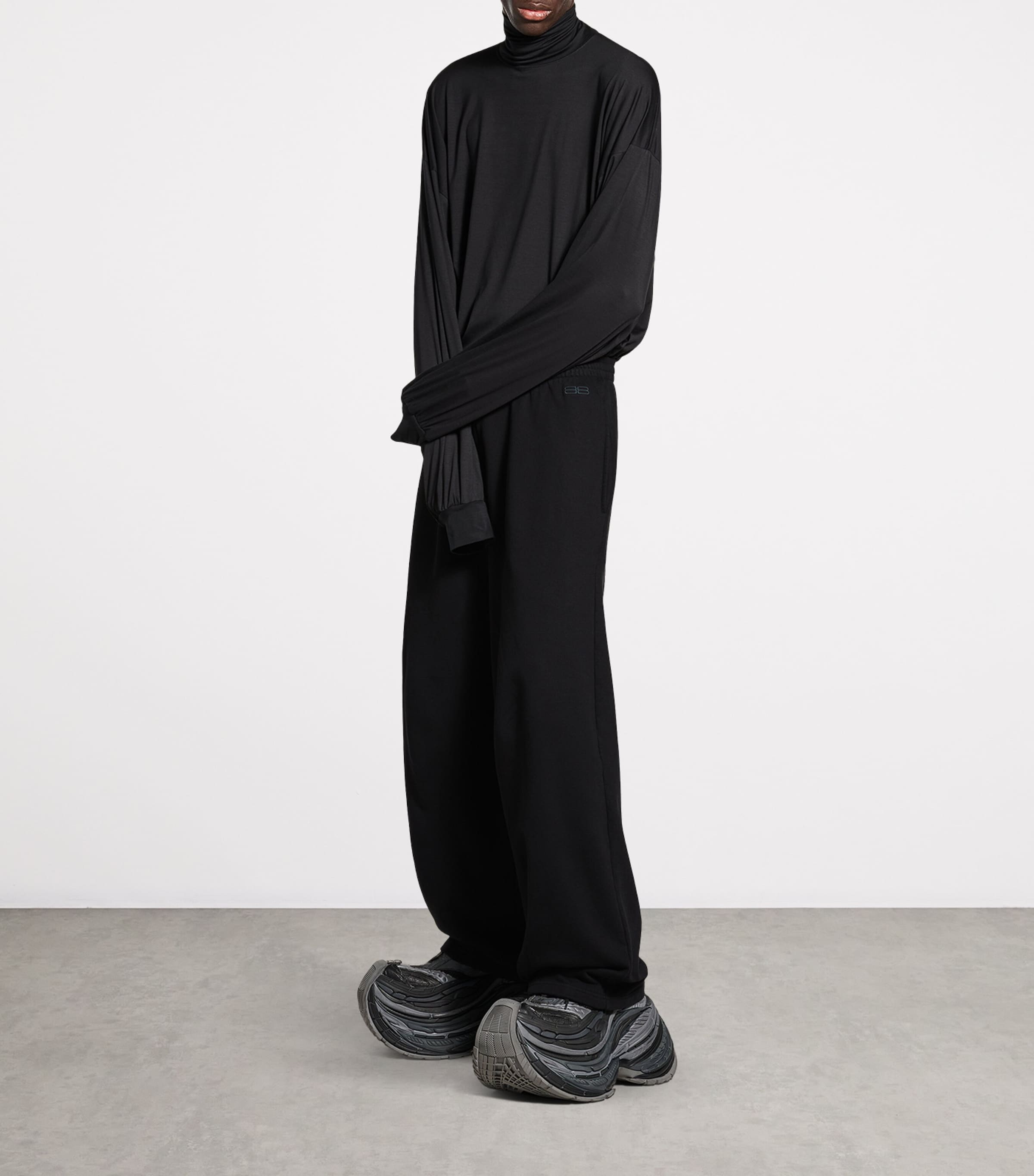 Balenciaga Black Cotton BB Garderobe Sweatpants | Harrods US