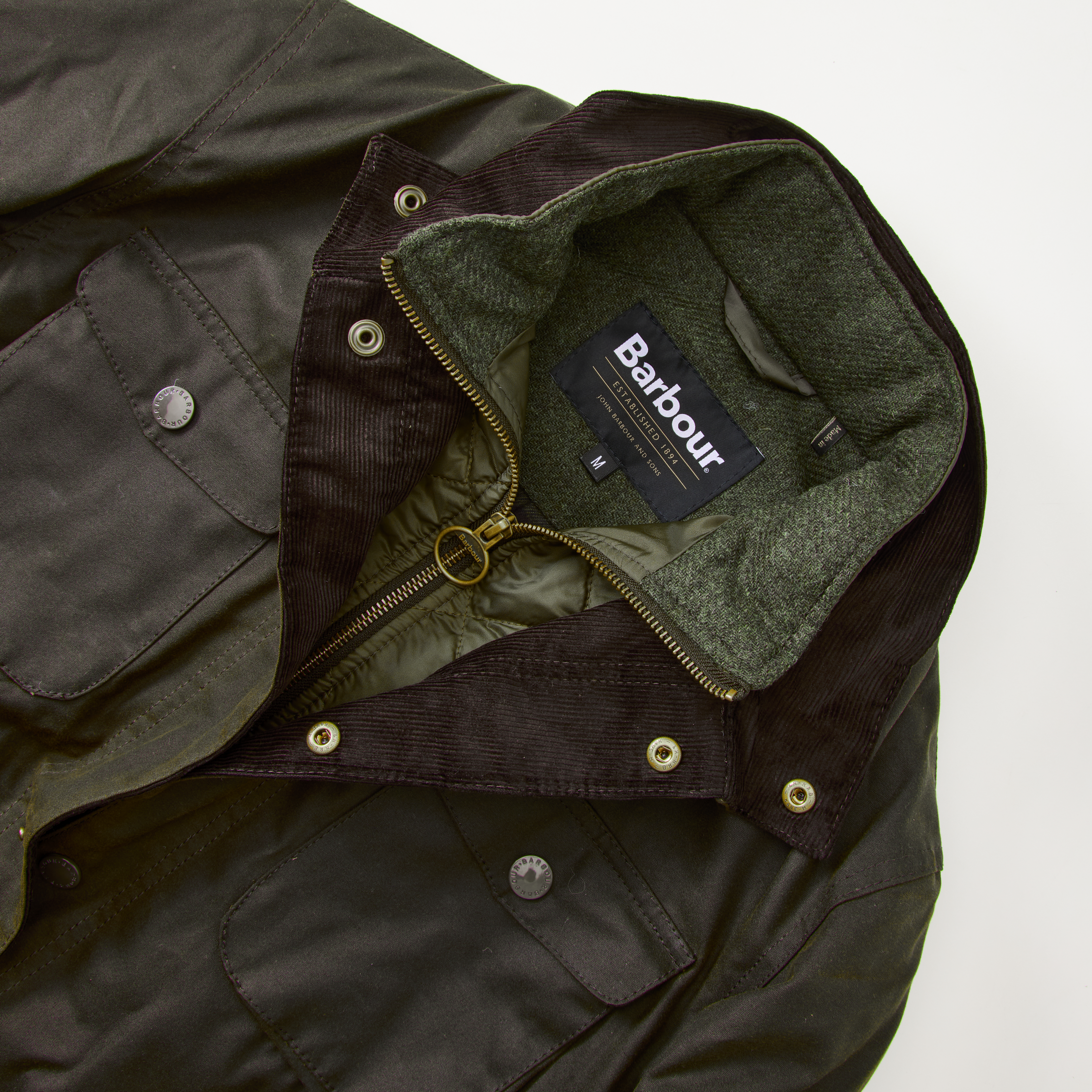 Barbour Ogston Waxed Jacket - Olive | Waxed Jackets | Huckberry