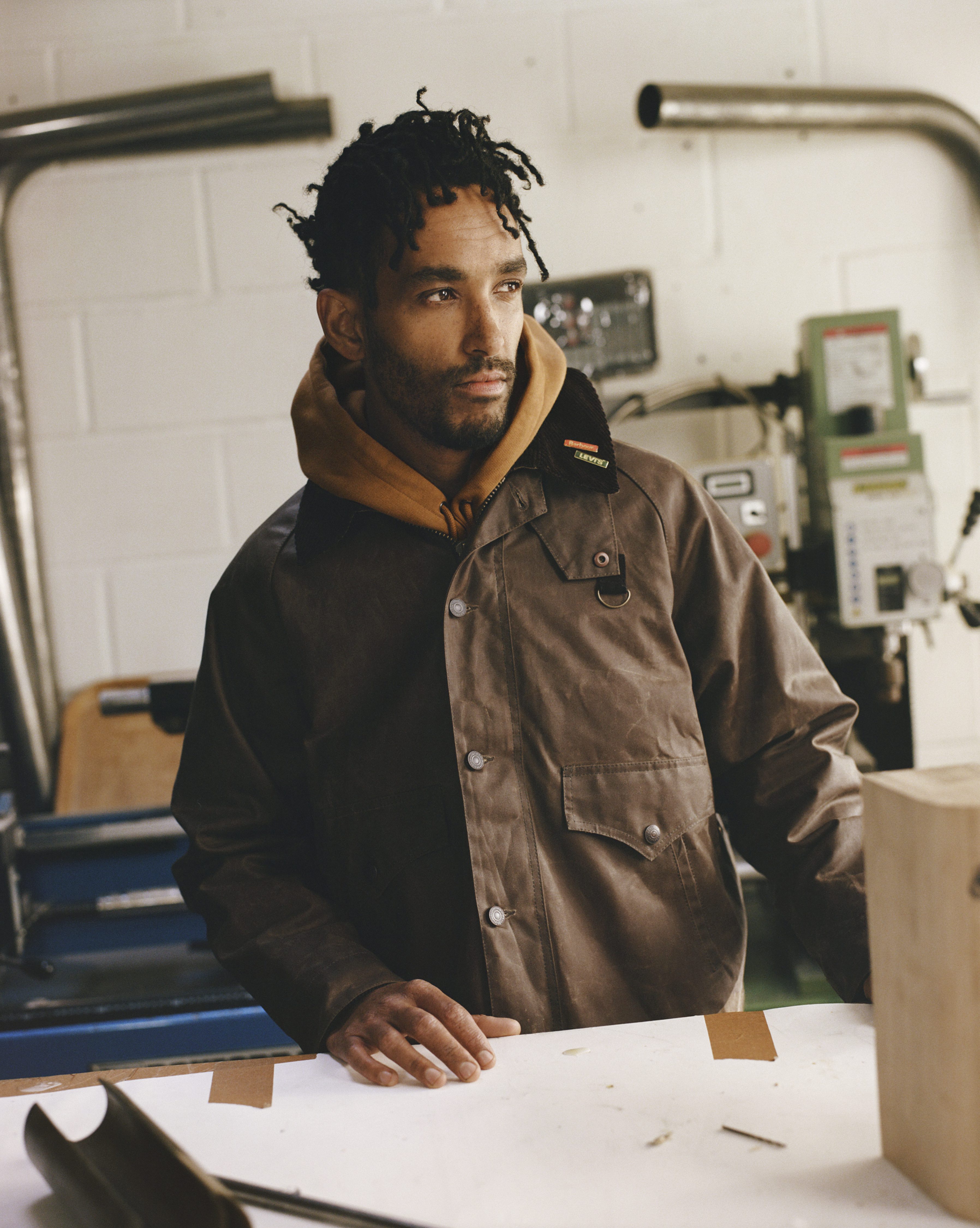 Barbour Barbour x Levi's Spey Waxed Jacket - Tan | Waxed Jackets