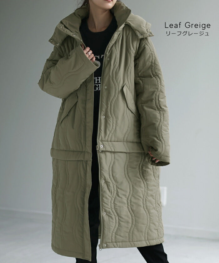 高コスパ『 七 変 化 』 ロング アウター レディース 中綿 コート 暖か