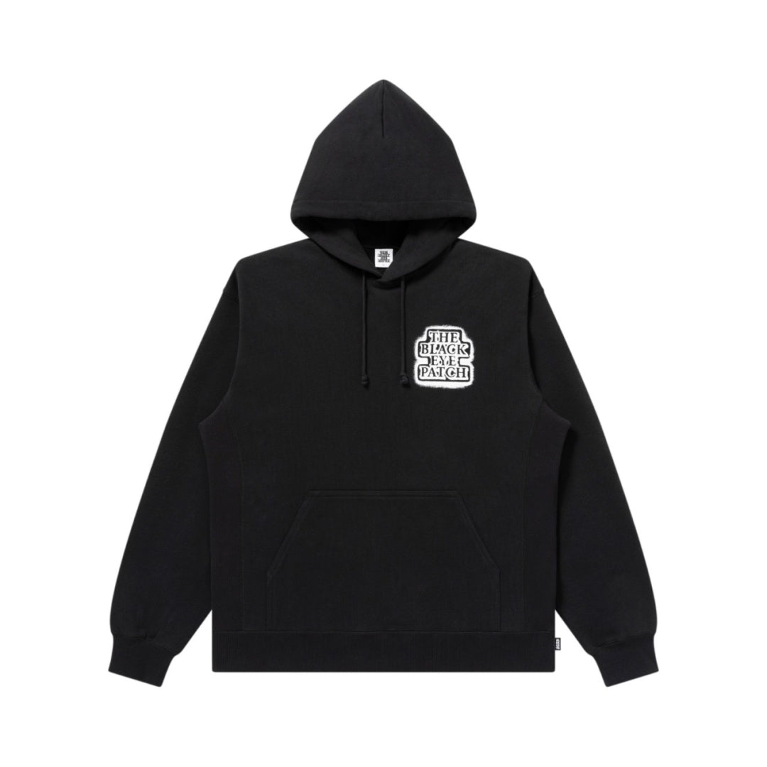 Black Eye Patch SPRAYED OG LABEL HOODIE ブラックアイパッチの