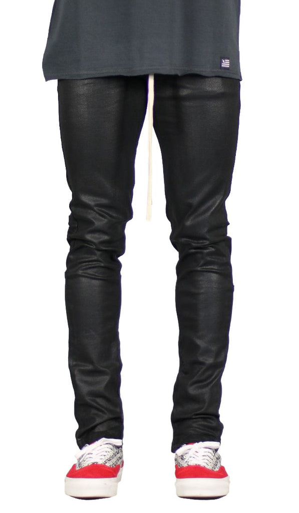 Waxed Stack Zipper Jeans | Hyper Denim