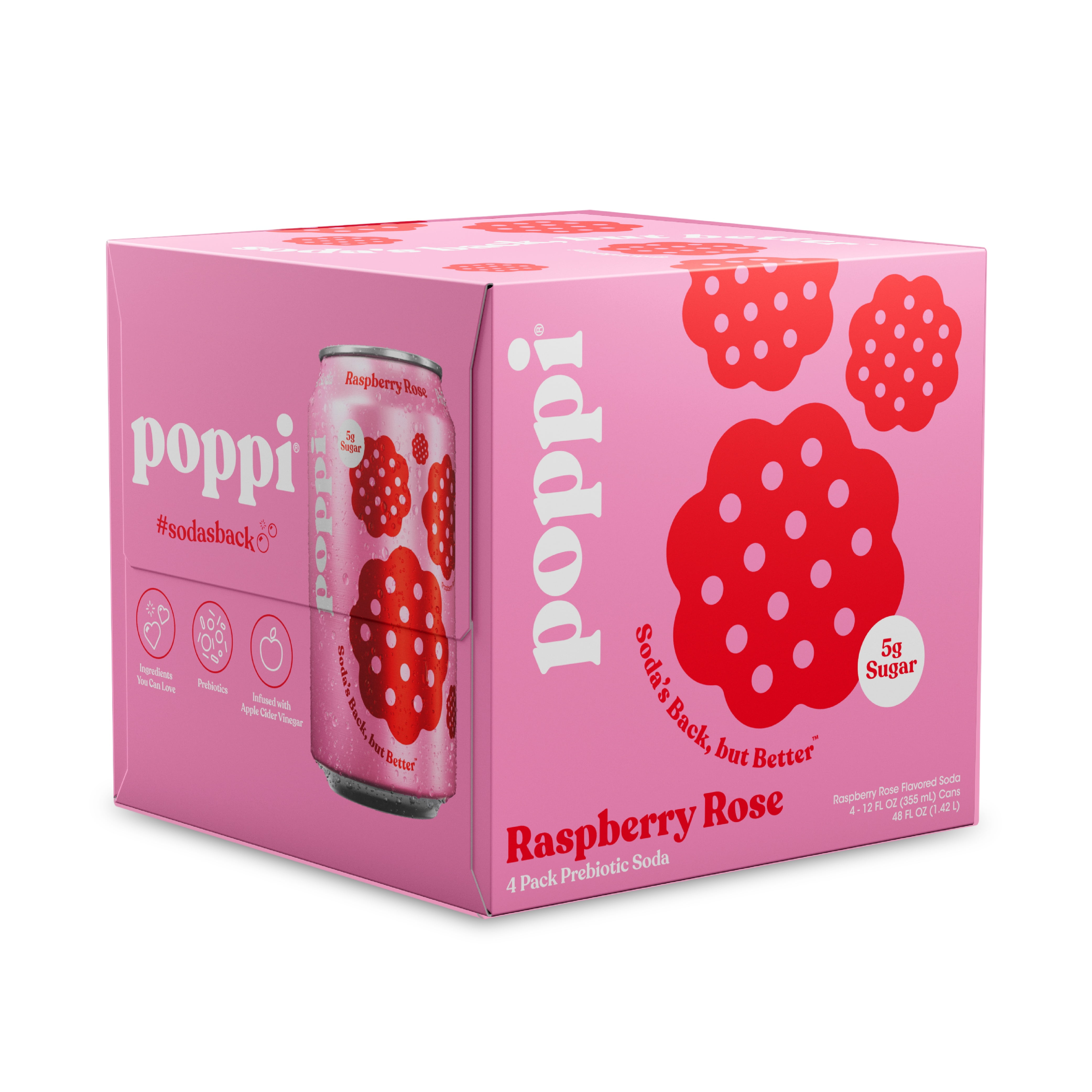 Poppi Lemon Lime Prebiotic Soda, 12 oz, 4 Pack Cans - Walmart.com