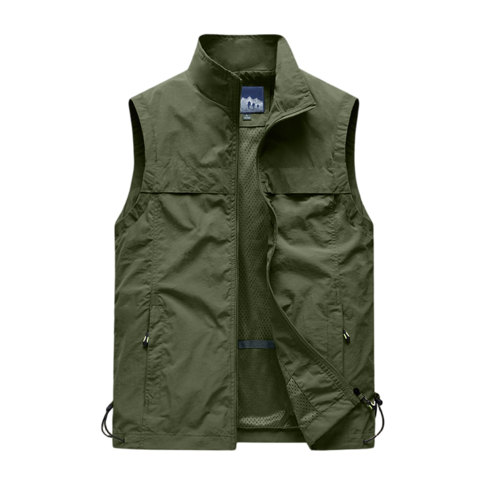 WREESH Mens Cargo Vest Thin Lightweight Sport Vest Casual Outdoor