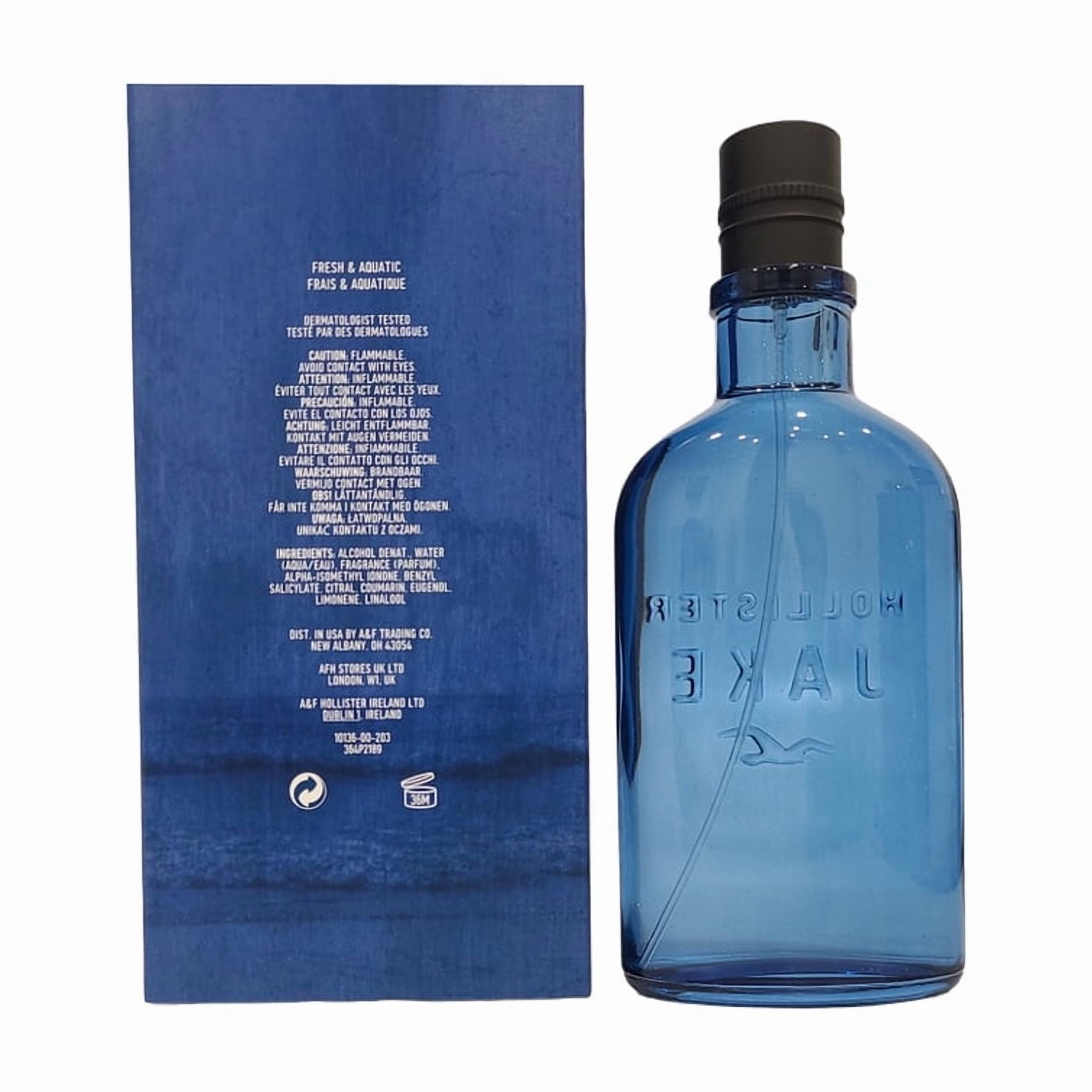 Hollister Jake Men's Eau De Cologne Spray, 3.4 oz / 100 ml, Fresh