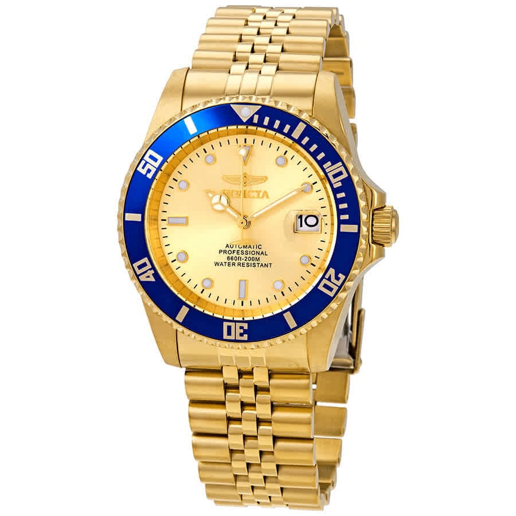 Invicta Pro Diver Pepsi Bezel Automatic Gold Dial Men's Watch
