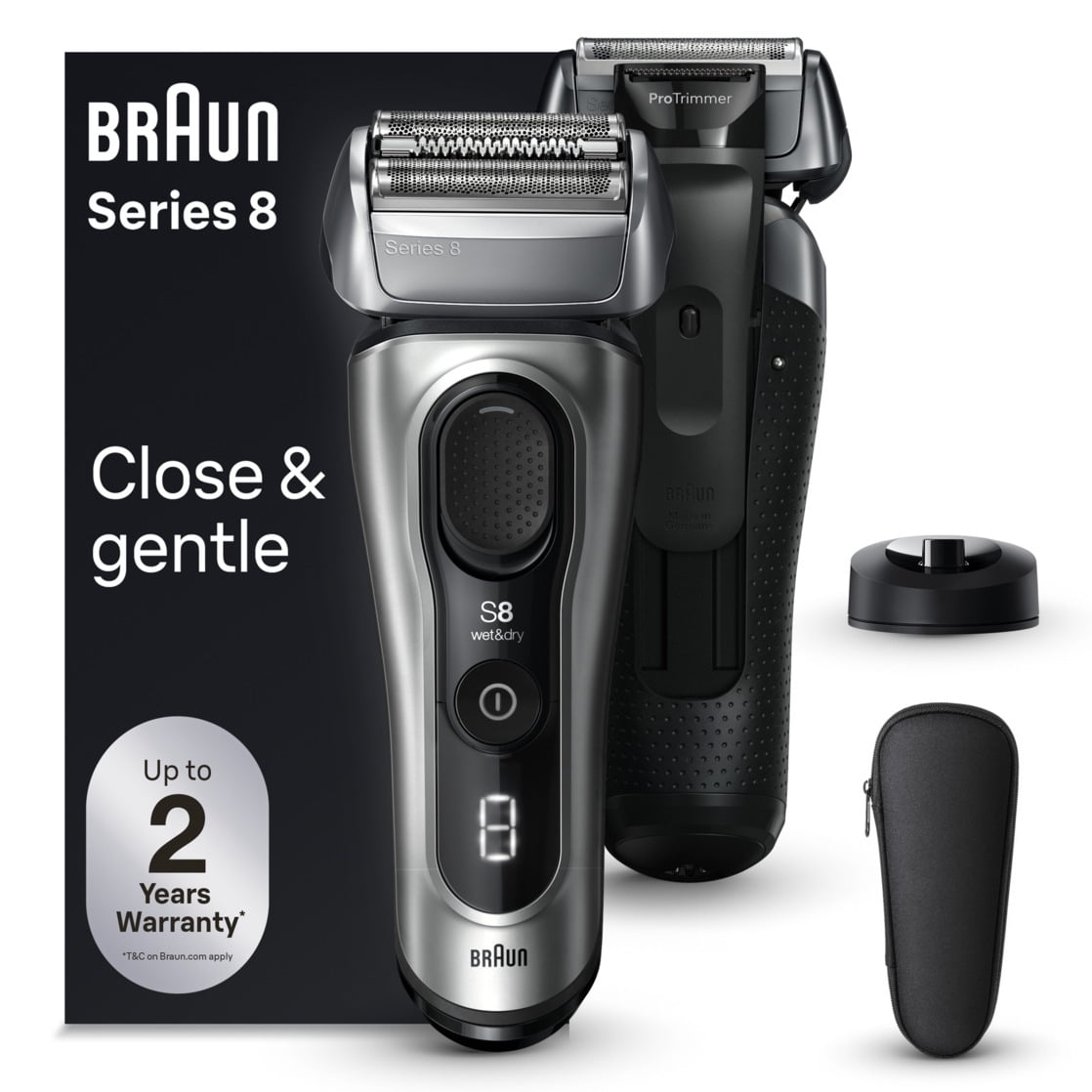 Braun Series 9 PRO+ Wet & Dry Electric Shaver, Charging Stand