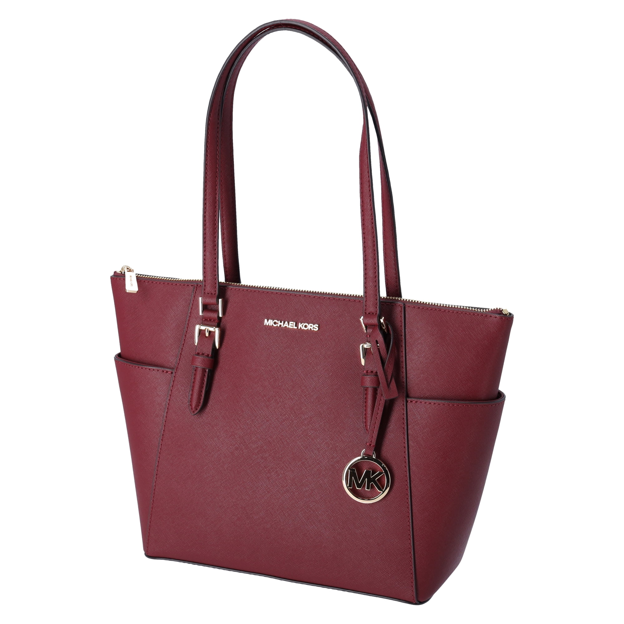 Michael Kors Charlotte Large Saffiano Leather Top-Zip Tote Bag