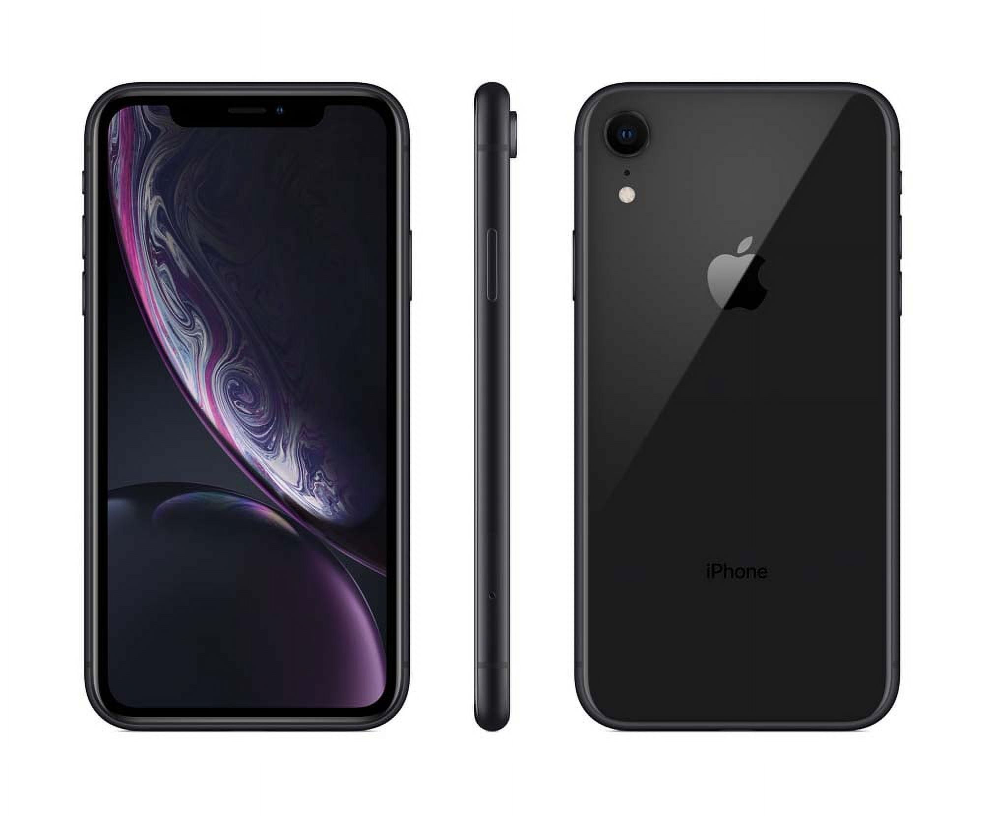 Apple iPhone XR, 64GB, Black, Prepaid Smartphone, Face ID, A12