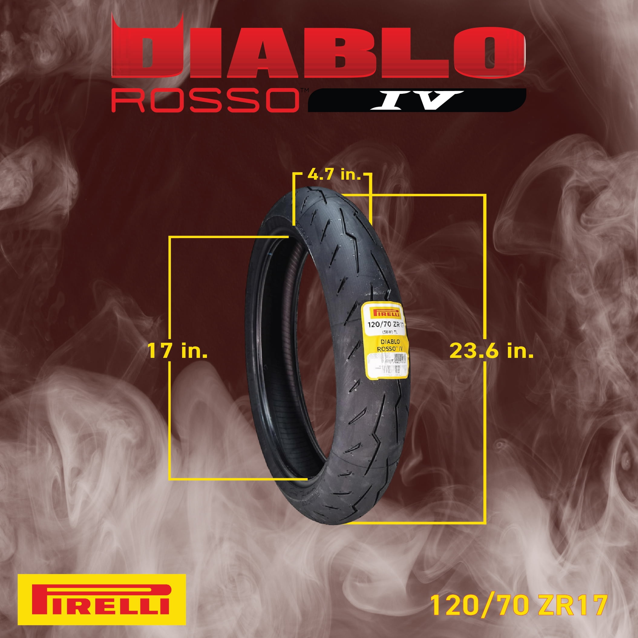 Pirelli Diablo Rosso IV Street Sport 120/70ZR17 200/60ZR17 58W 80W