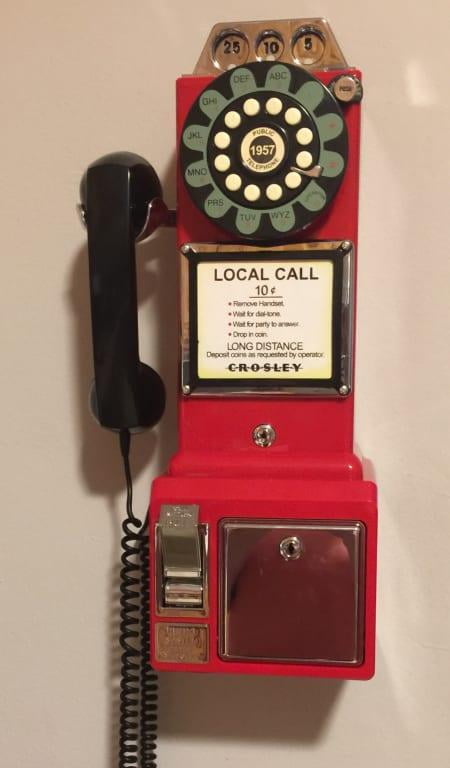 Crosley 1950'S Payphone (CR56), Red - Walmart.com
