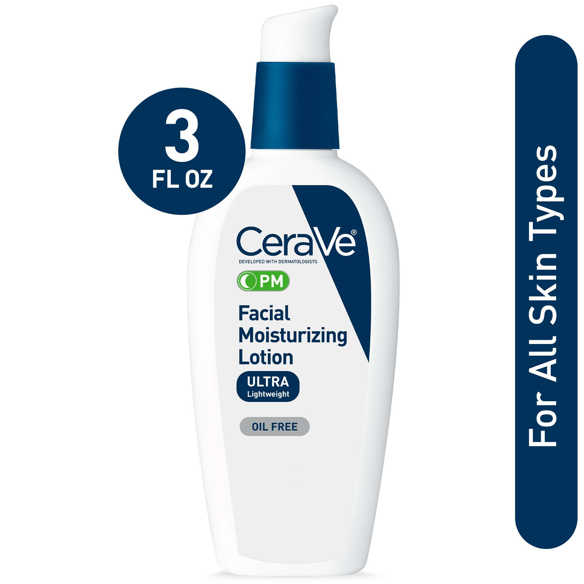 CeraVe PM Lotion for Sensitive Skin, Nighttime Facial Moisturizer