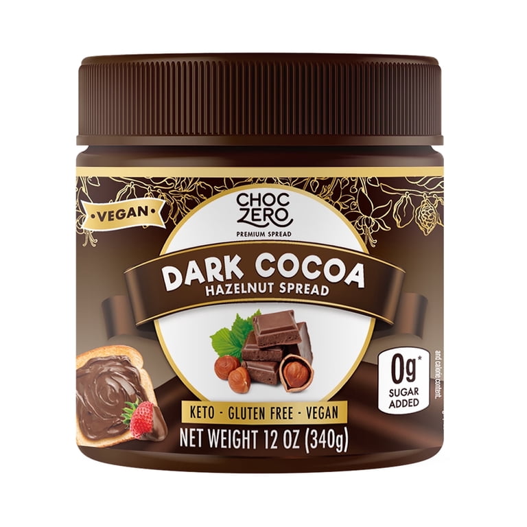 ChocZero Dark Chocolate Hazelnut Spread, Keto Friendly, Vegan