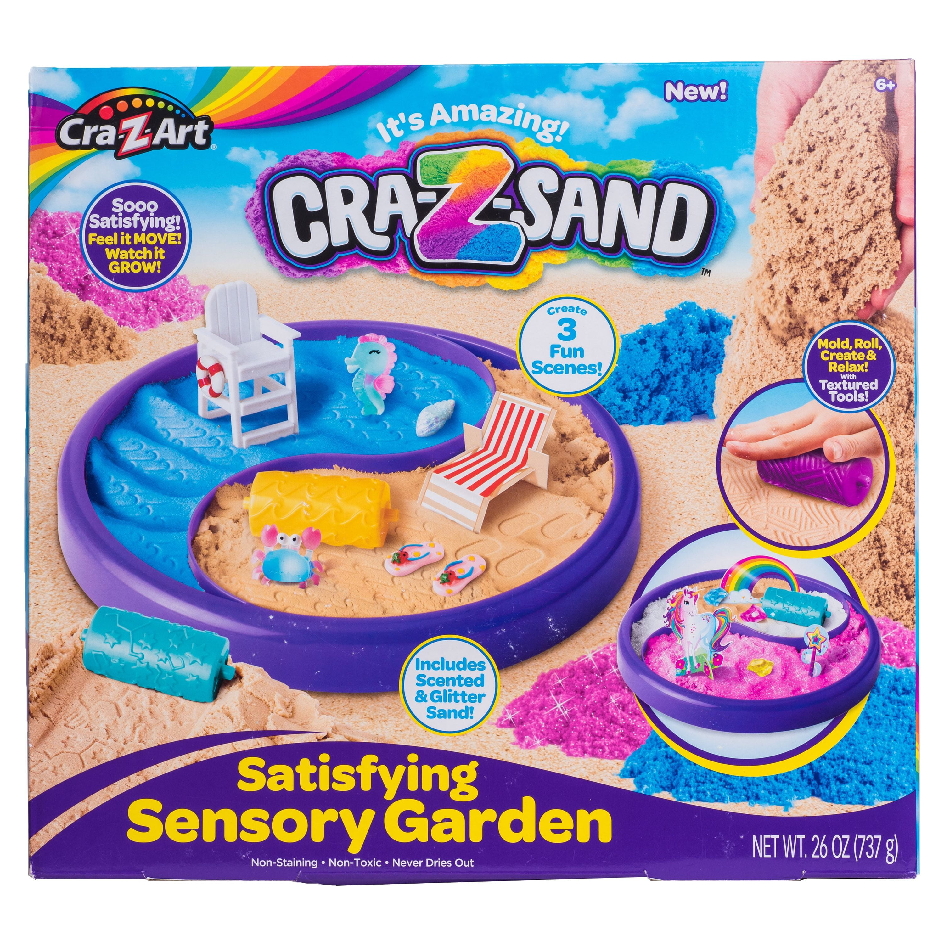 Cra-Z-Art Cra-Z-Sand Satisfying Sensory Sand Garden, 1lb Jar