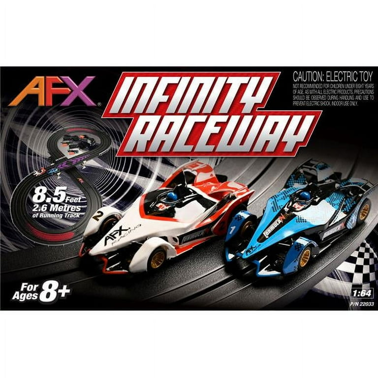 AFX/Racemasters Infinity HO Scale Slot Racing Set with Track and